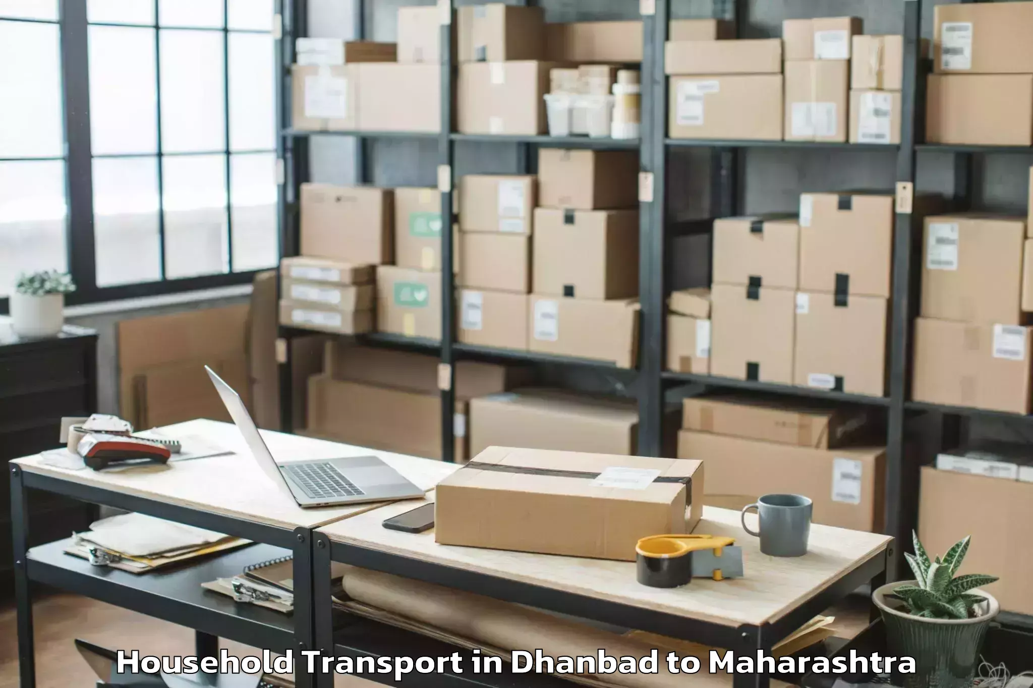 Trusted Dhanbad to Soygaon Household Transport